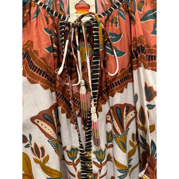 Farm Rio Riad Botanical Blouse Size XS - Picture 10 of 14
